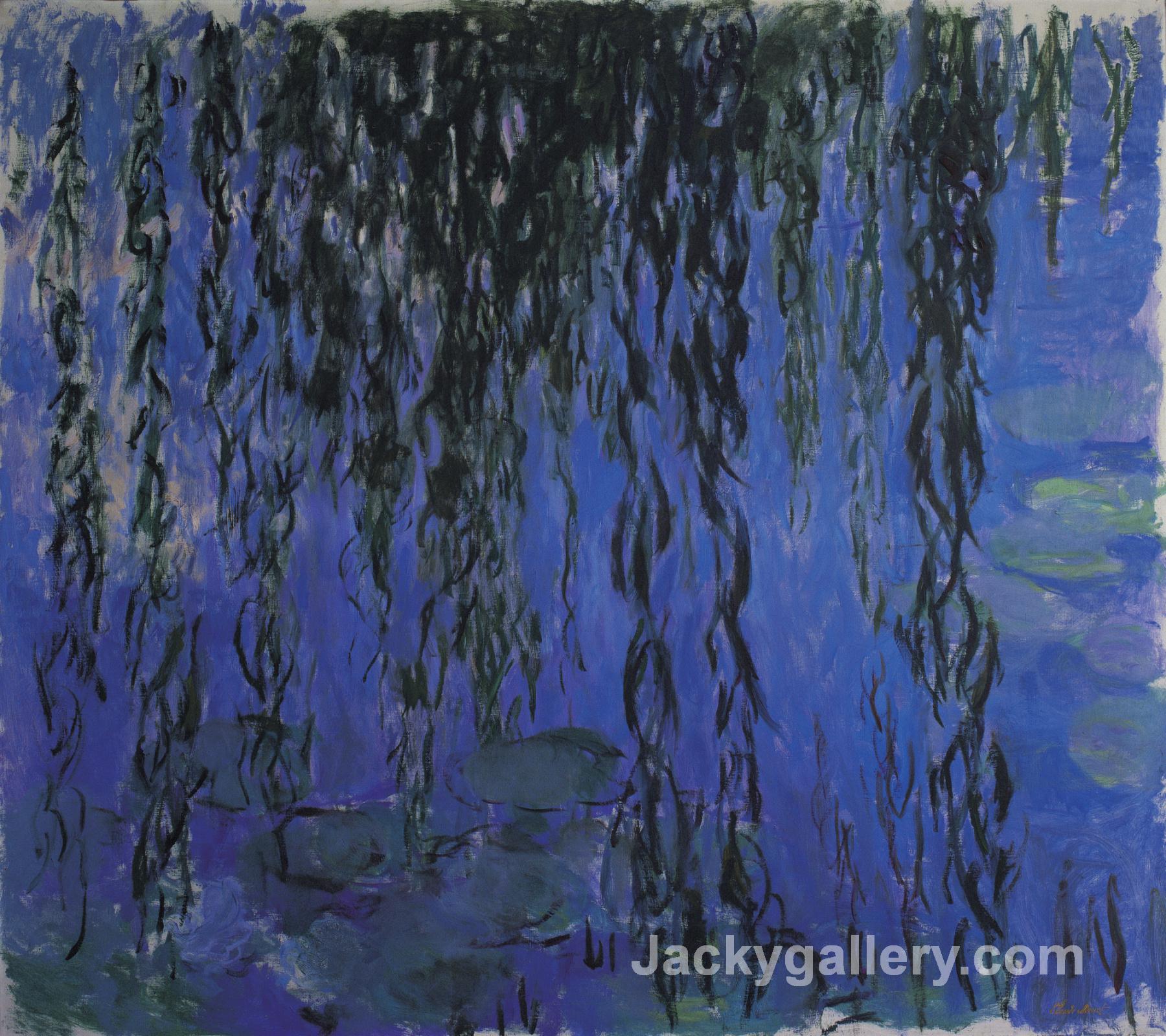Water Lilies and Weeping Willow Branches by Claude Monet paintings reproduction